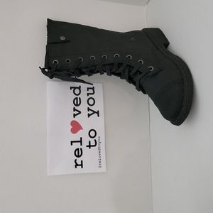 Torrid Black Fold Over Combat Boots Size 9W